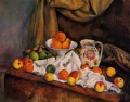 Pichet à fruits et pichet Paul Cézanne Nature morte impressionnisme